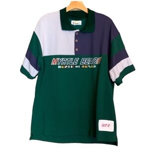 Vintage Pro Sport Myrtle Beach colorblock polo shirt Size L / XL